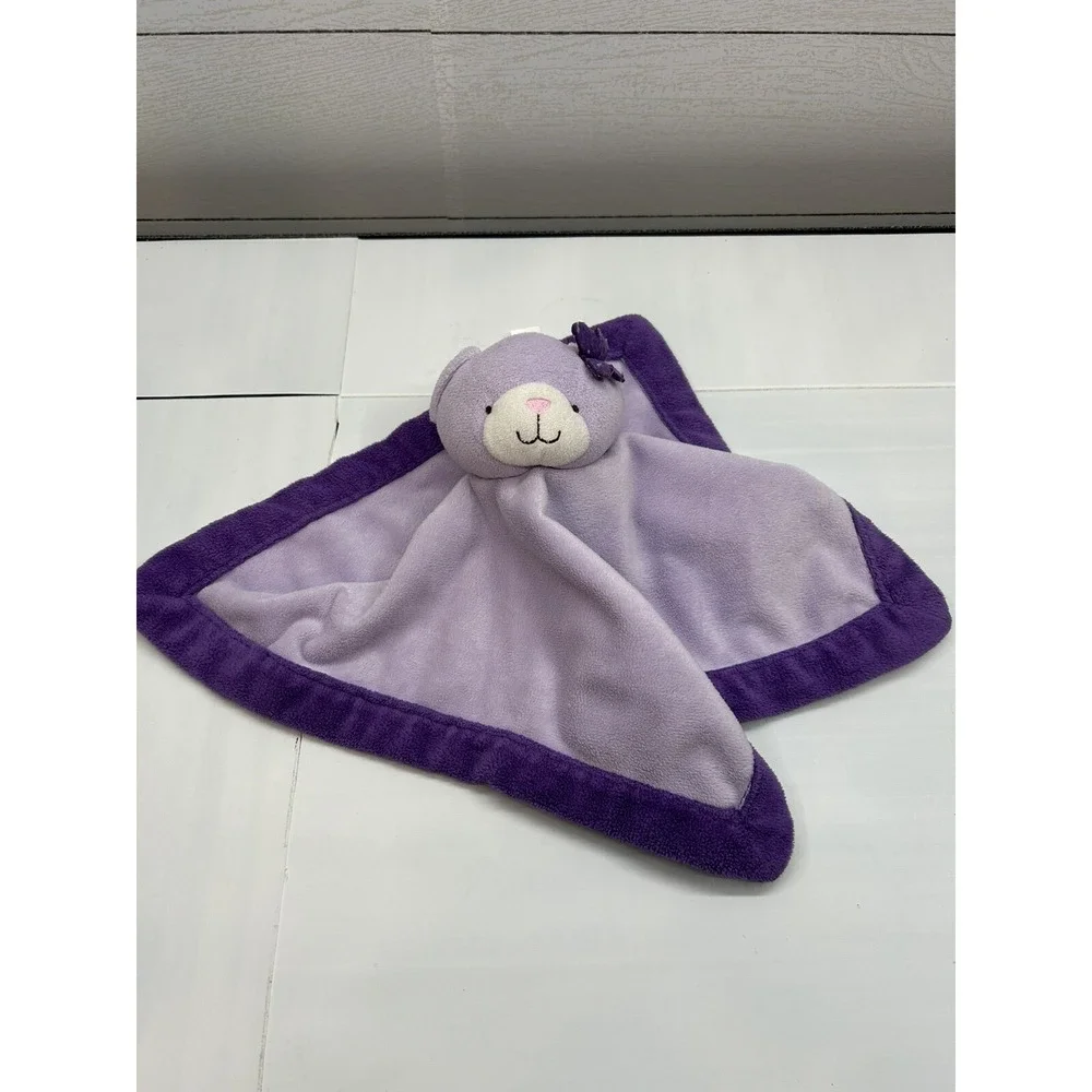 TIDDLIWINKS PURPLE TEDDY BEAR SECURITY BLANKET BABY STUFFED ANIMAL PLUSH‎ LOVEY